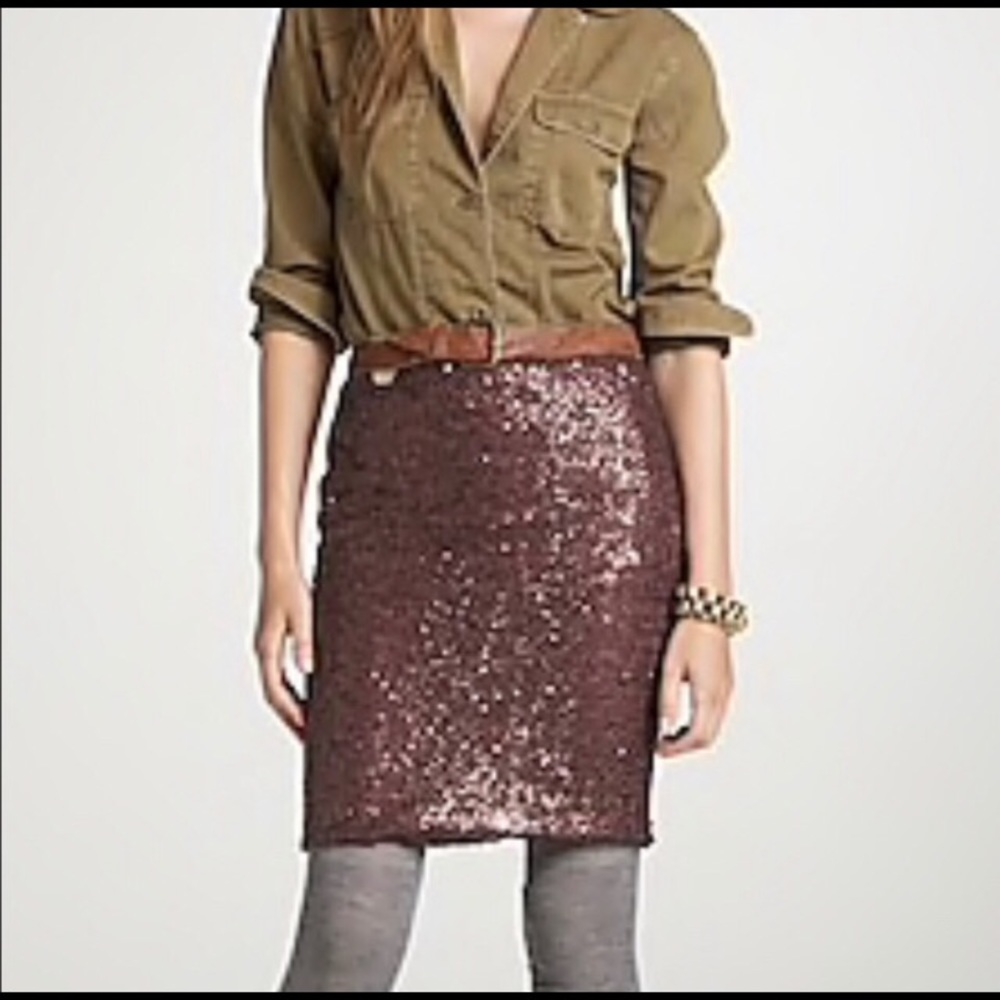 J Crew Sequin Skirt